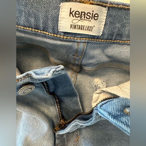 Kensie Blue Ripped Straight Leg Jeans 29 - Picture 9 of 10